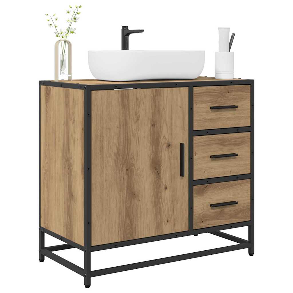 vidaXL Badkamertenk te kast artisanaal eikenkleurig 65 x 33 x 60 cm