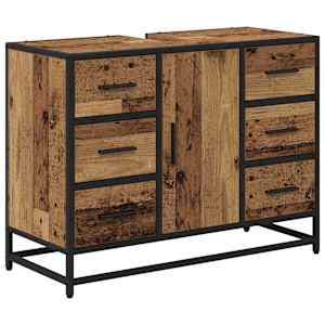 vidaXL Vannitoa kapp Vana puit 80 x 33 x 60 cm Tehispuit