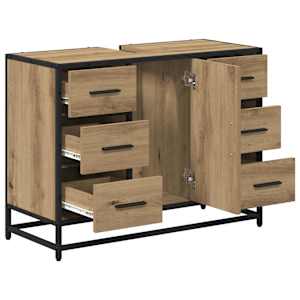 Koupelnová skříň se zásuvkou Artisanový dub 80 x 33 x 60 cm - obrázek 5
