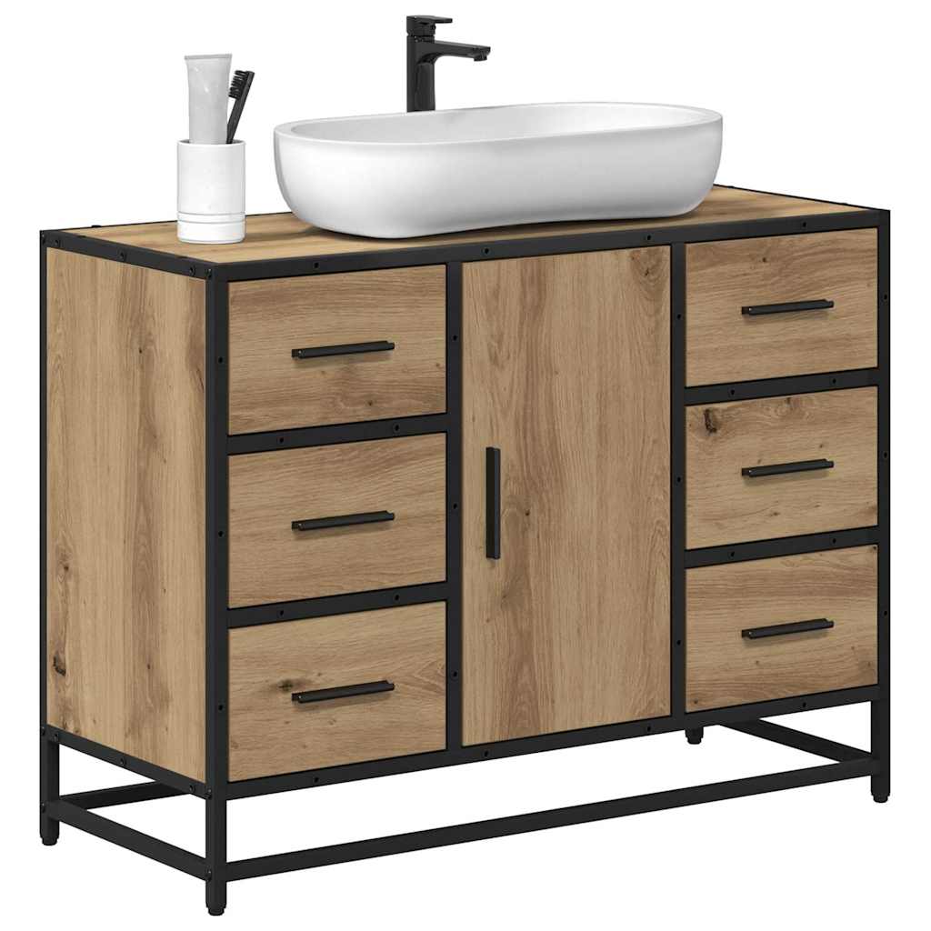 vidaXL Badkamertenk te kast artisanaal eikenkleurig 80 x 33 x 60 cm