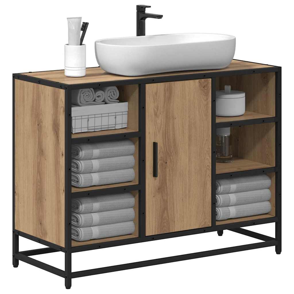 vidaXL Badkamertenk te kast artisanaal eikenkleurig 80 x 33 x 60 cm