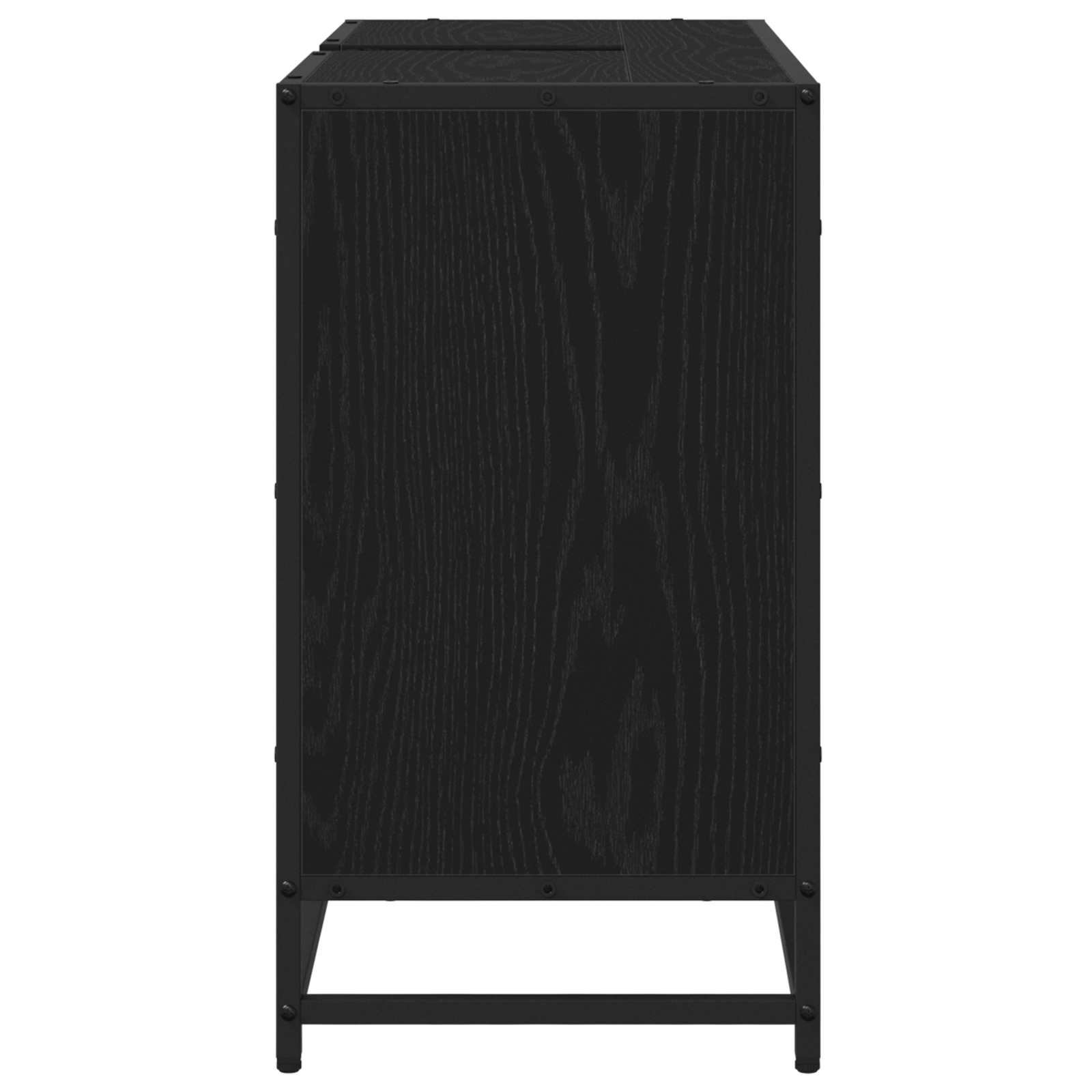 Vannas istabas skapītis Melns ozolkoks 80 x 33 x 60 cm