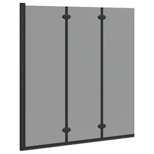 vidaXL Du&scaron;i Kest Must 130 x 138 cm ESG Klaas ja Alumiinium