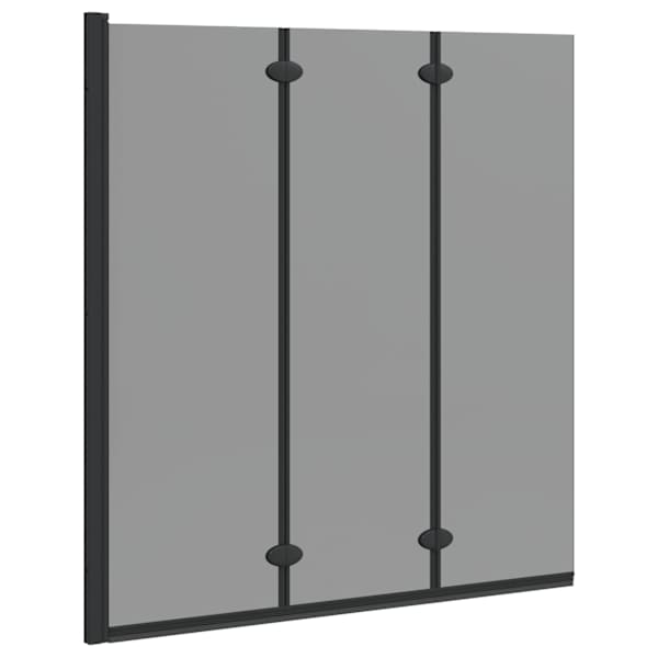 vidaXL Du&scaron;i Kest Must 130 x 138 cm ESG Klaas ja Alumiinium