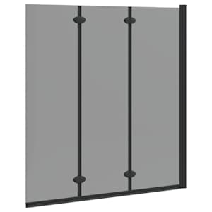 Závěs pro sprchu Černá 130 x 138 cm ESG sklo a hliník - obrázek 7