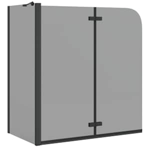 vidaXL Du&scaron;i Kest Must 120 x 68 x 130 cm ESG Klaas ja Alumiinium