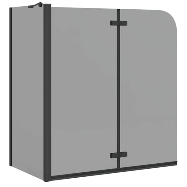 vidaXL Du&scaron;i Kest Must 120 x 68 x 130 cm ESG Klaas ja Alumiinium