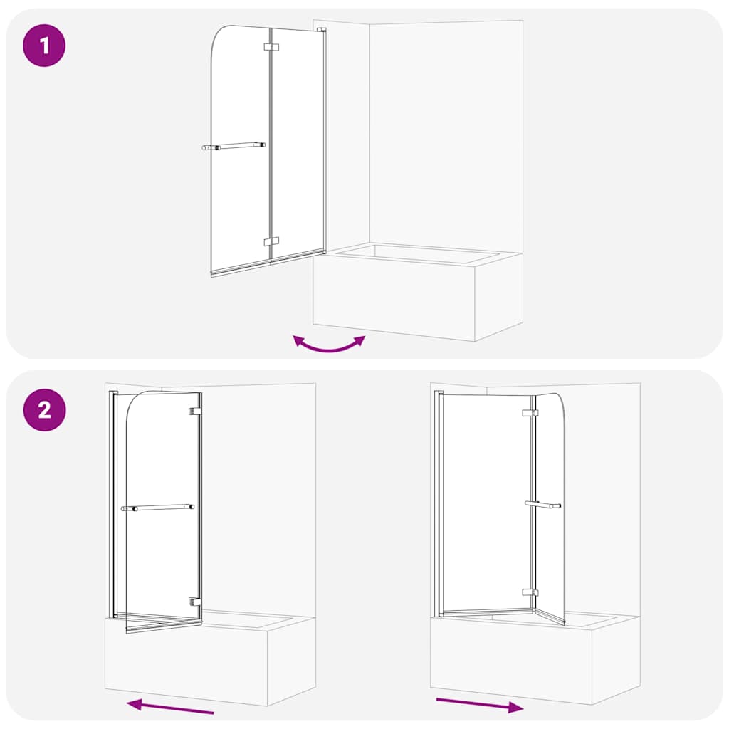 Καλυμμα Ντους Χρυσό 120 x 140 cm ESG Γυαλί και Αλουμίνιο - Image 11
