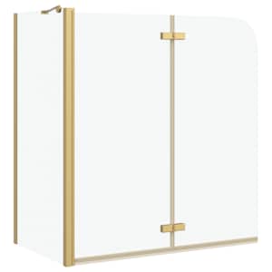 vidaXL Du&scaron;i Kest Kuldne 120 x 68 x 130 cm ESG Klaas ja Alumiinium