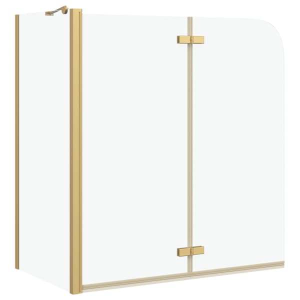 vidaXL Du&scaron;i Kest Kuldne 120 x 68 x 130 cm ESG Klaas ja Alumiinium