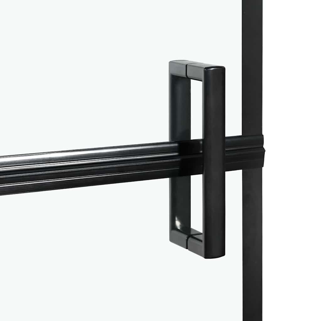 vidaXL Bad-Duschschirm Schwarz und Transparent 116 x 67 x 129.5 cm – Bild 7