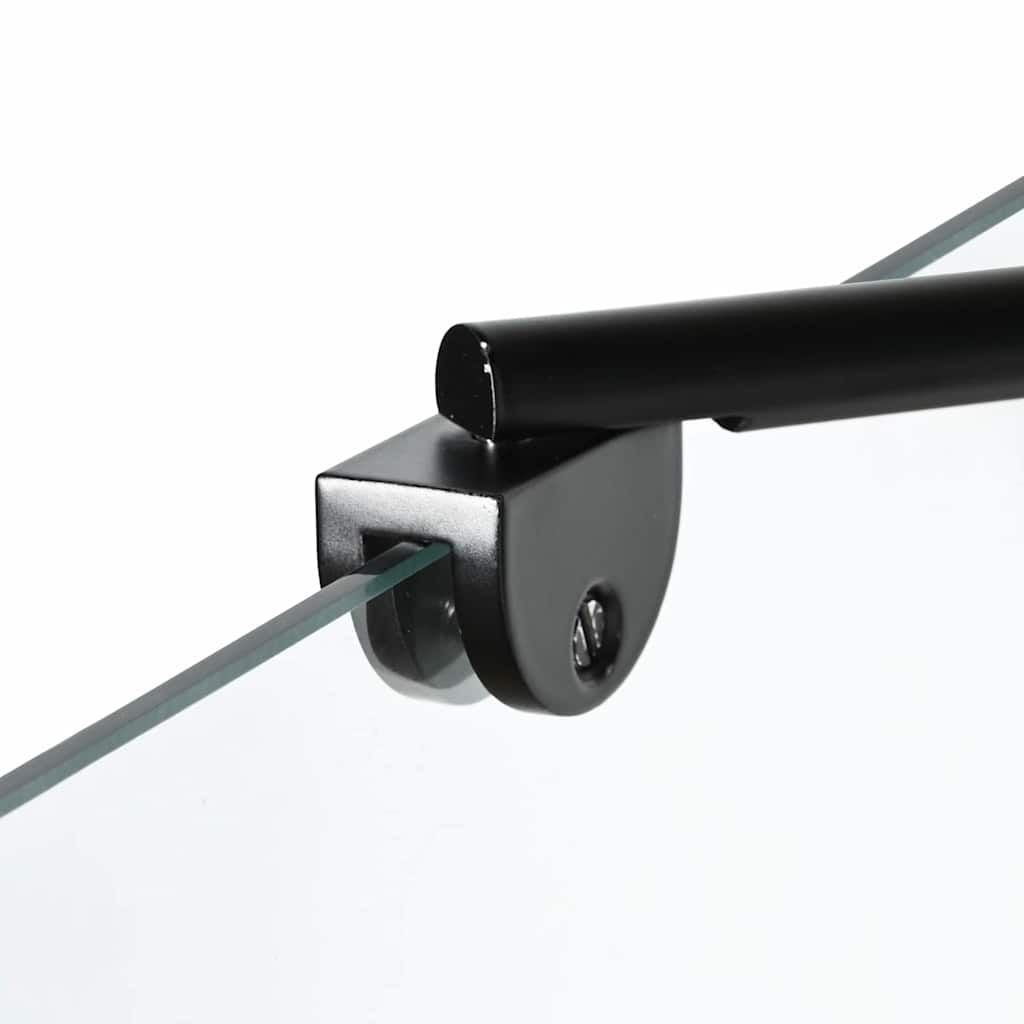 vidaXL Bad-Duschschirm Schwarz und Transparent 116 x 67 x 129.5 cm – Bild 8