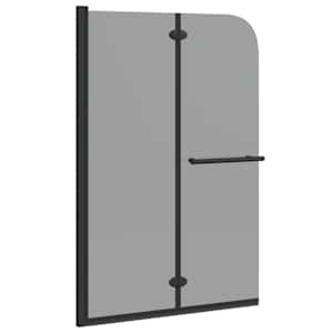 vidaXL Du&scaron;i Kest Must 120 x 140 cm ESG Klaas ja Alumiinium