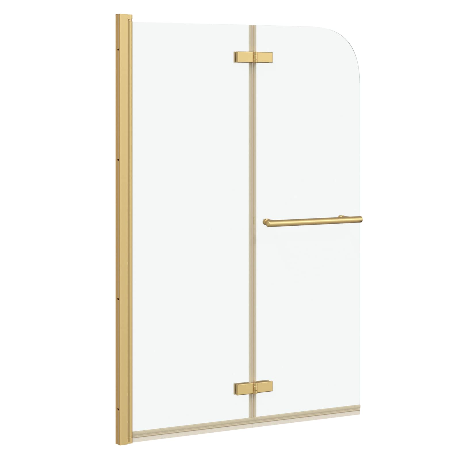 Thumbnail - vidaXL Duschabtrennung Transparent und Gold 95 x 140 cm