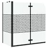 vidaXL Vannitoa piiramine Geomeetriline Must 120 x 67 x 129 cm
