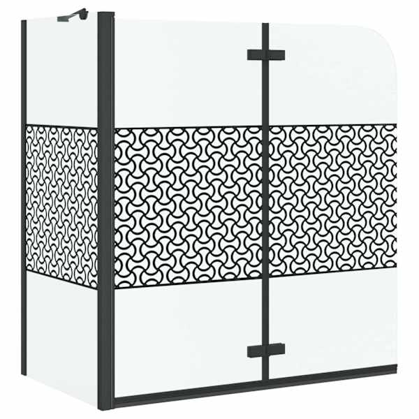 vidaXL Vannitoa piiramine Geomeetriline Must 120 x 67 x 129 cm