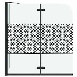 Koupelnové zástěny Geometrický Černá 120 x 67 x 129 cm - obrázek 5