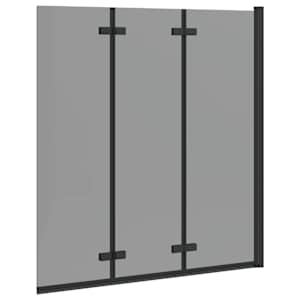 Závěs pro sprchu Černá 130 x 138 cm ESG sklo a hliník - obrázek 7