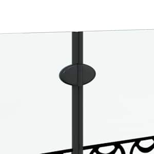 Závěs pro sprchu Černá a průhledná 130 x 130 cm tvrzené sklo - obrázek 9
