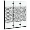 vidaXL Du&scaron;i Kest Must ja l&auml;bipaistev 130 x 130 cm karastatud klaas