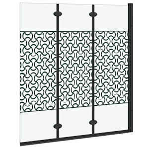 Závěs pro sprchu Černá a průhledná 130 x 130 cm tvrzené sklo - obrázek 7