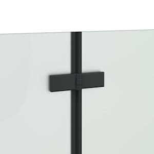 Závěs pro sprchu Černá 130 x 138 cm ESG sklo a hliník - obrázek 9