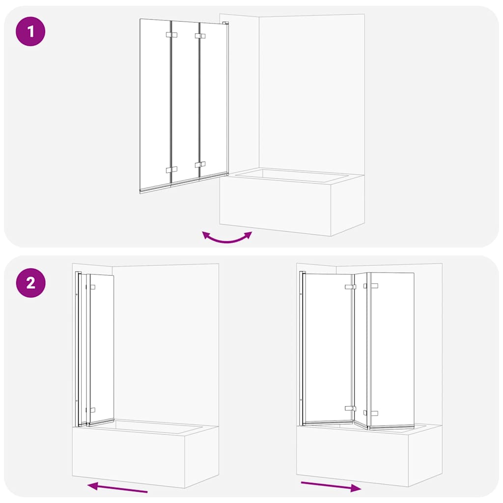 Καλυμμα Ντους Μαύρο 130 x 138 εκ ESG Γυαλί και Αλουμίνιο - Image 11