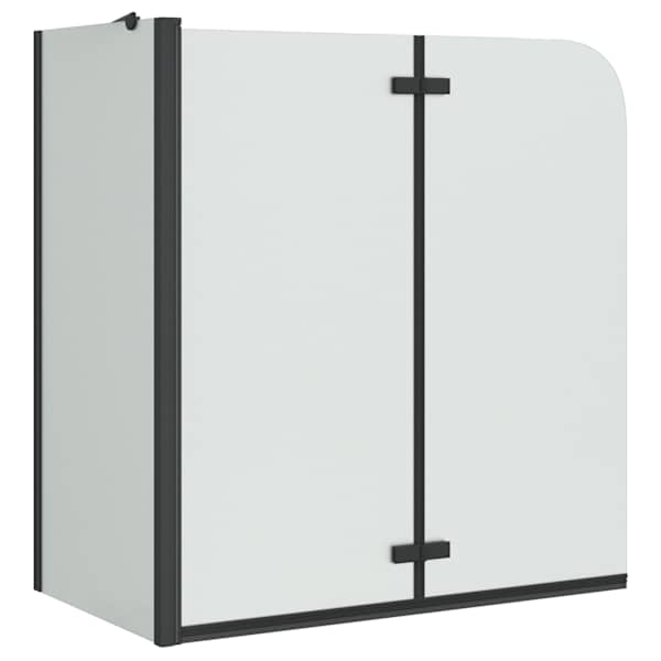vidaXL Du&scaron;i Kest Must 120 x 68 x 130 cm ESG Klaas ja Alumiinium