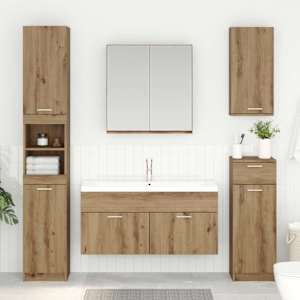 Skříňka pod umyvadlo se dveřmi Artisanový dub kompozitní dřevo - obrázek 1