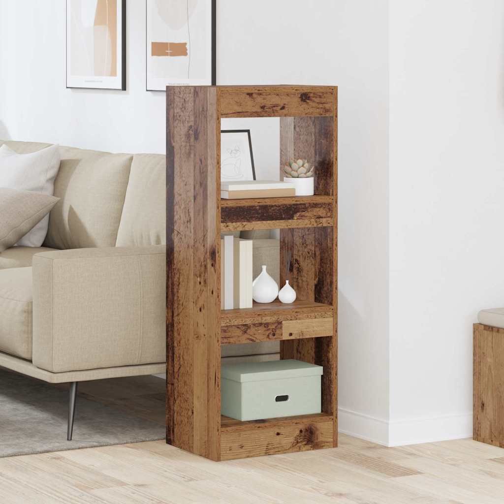 vidaXL Dulap pentru cărți Lemn vechi 40 x 30 x 103 cm Lemn compozit