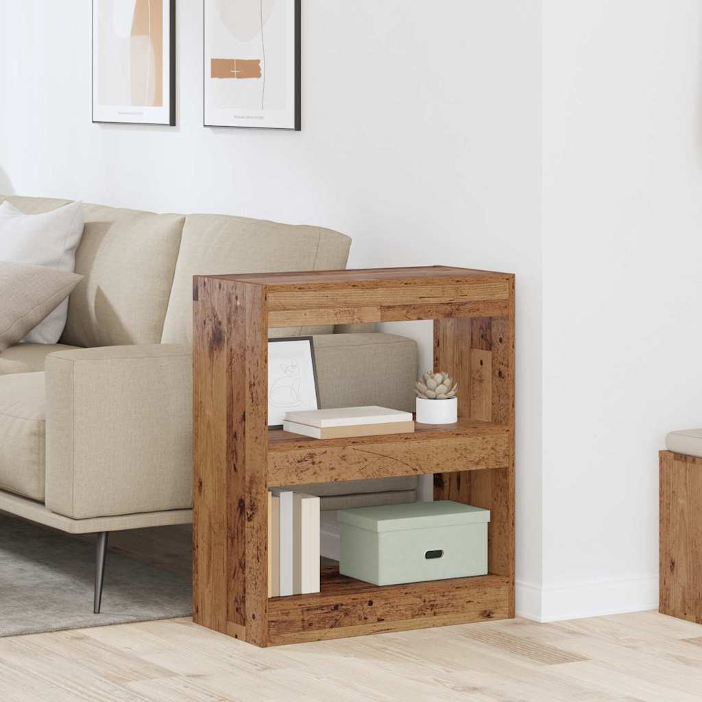 vidaXL Dulap pentru cărți Lemn vechi 60 x 30 x 72 cm Lemn compozit