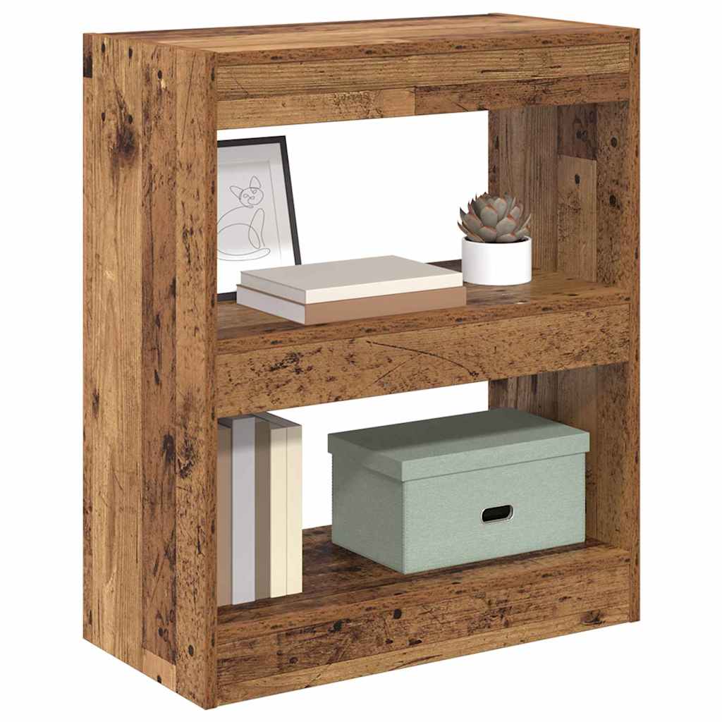 vidaXL Boekenkast Oud hout 60 x 30 x 72 cm Bewerkt hout