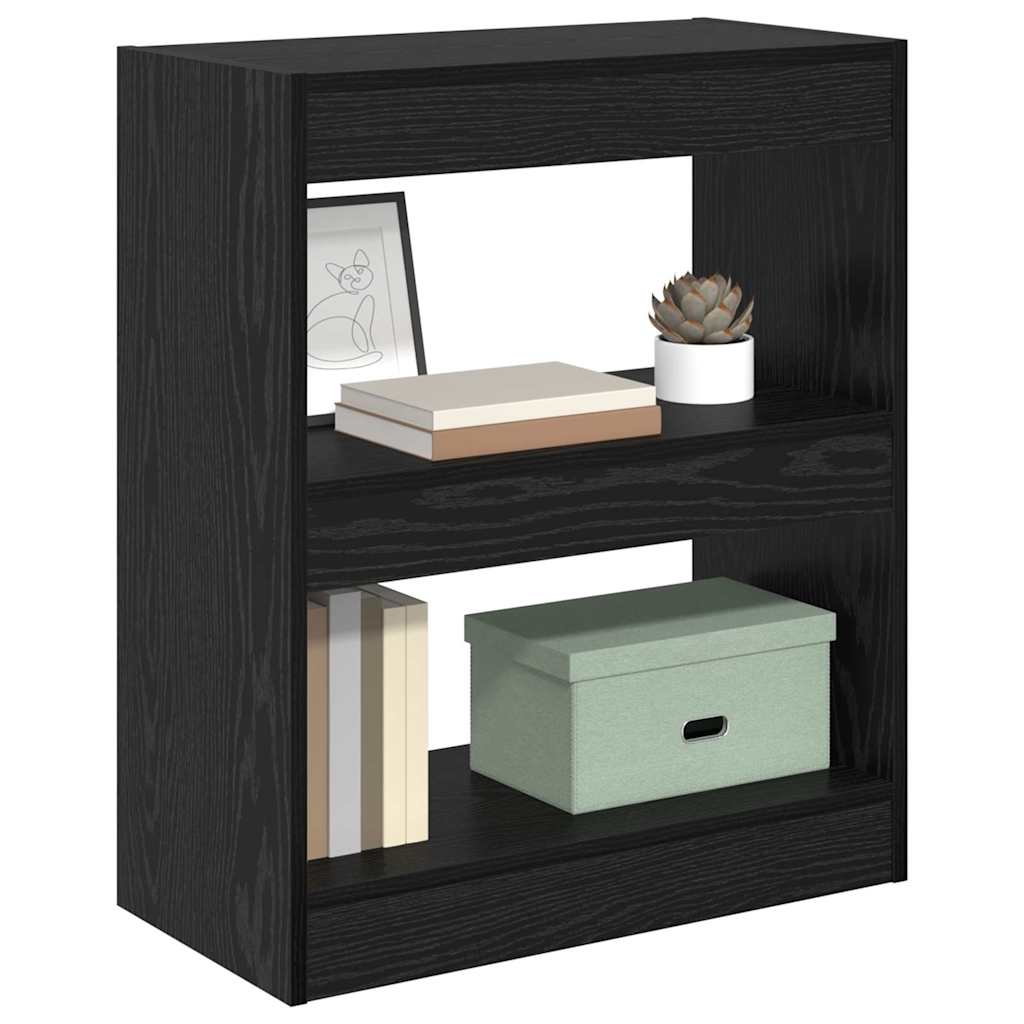 vidaXL Boekenkast Zwart eiken 60 x 30 x 72 cm Bewerkt hout