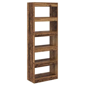 vidaXL Raamaturiiul 5 tasandit 60 x 30 x 166 cm Tehispuit Vana puit
