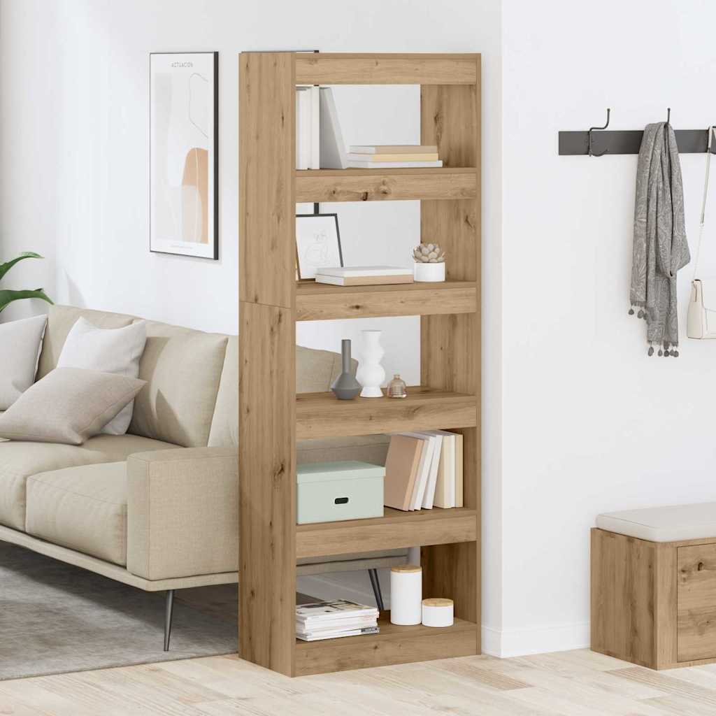 vidaXL Dulap pentru cărți stejar artizanal 60 x 30 x 166 cm