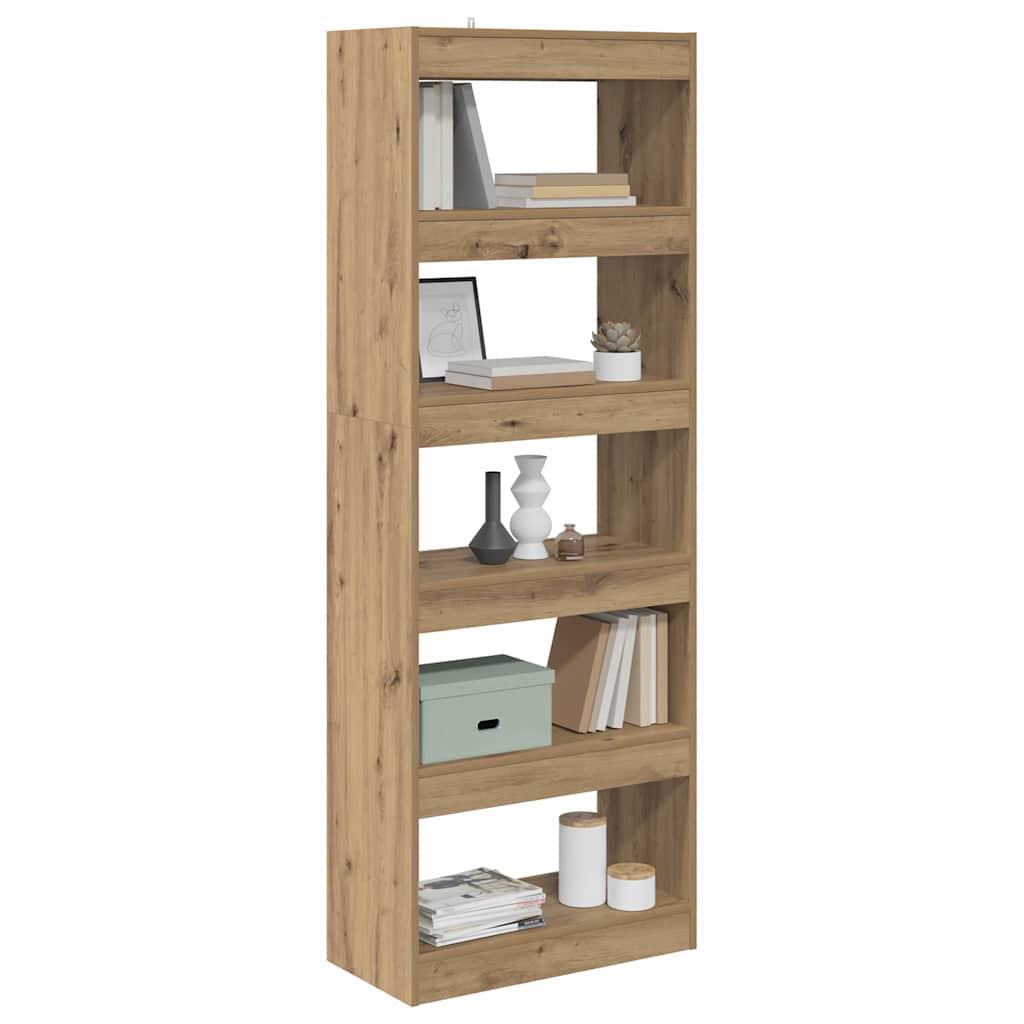 vidaXL Boekenkast artisanaal eikenkleurig 60 x 30 x 166 cm