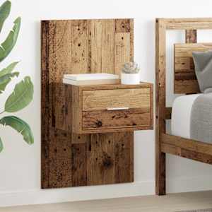 Noční skříňka se zásuvkou 2 pcs Staré dřevo 50 x 32,5 x 80cm