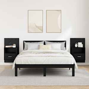 Noční skříňka 2 pcs Černý dub 50 x 32,5 x 80cm kompozitní dřevo - obrázek 4
