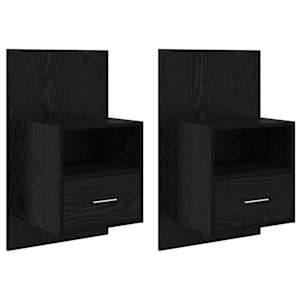 Noční skříňka 2 pcs Černý dub 50 x 32,5 x 80cm kompozitní dřevo - obrázek 2