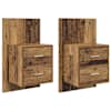 vidaXL Seinale kinnitatav &ouml;&ouml;kapp 2 tk Vana puit 48,5 x 32,5 x 80 cm
