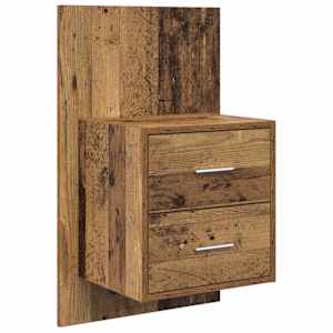 Nástěnná noční skříňka 2 pcs Staré dřevo 48,5 x 32,5 x 80 cm - obrázek 6