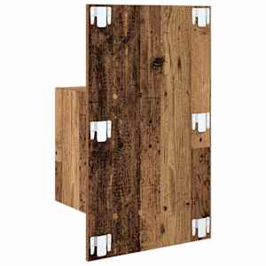 Nástěnná noční skříňka 2 pcs Staré dřevo 48,5 x 32,5 x 80 cm - obrázek 9