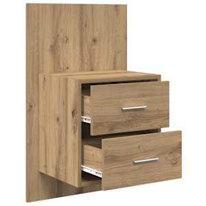 Nástěnná noční skříňka 2 pcs Artisanový dub 48,5 x 32,5 x 80 cm - obrázek 5