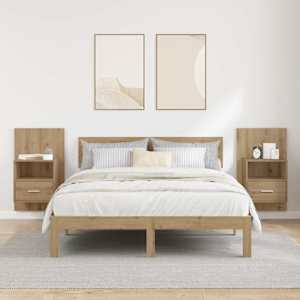Noční skříňka 2 ks Artisanový dub 50 x 32.5 x 80cm - obrázek 4