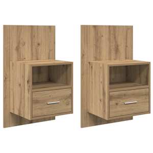 vidaXL &Ouml;&ouml;lambi kapp 2 tk K&auml;sit&ouml;&ouml;puu 50 x 32.5 x 80cm Tehispuit