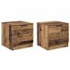 vidaXL Voodikapp 2 tk Vana puit 40 x 39 x 40cm Tehispuit