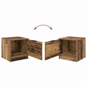Zásuvka pod postel se zásuvkou 2 pcs Staré dřevo 40 x 39 x 40cm - obrázek 12