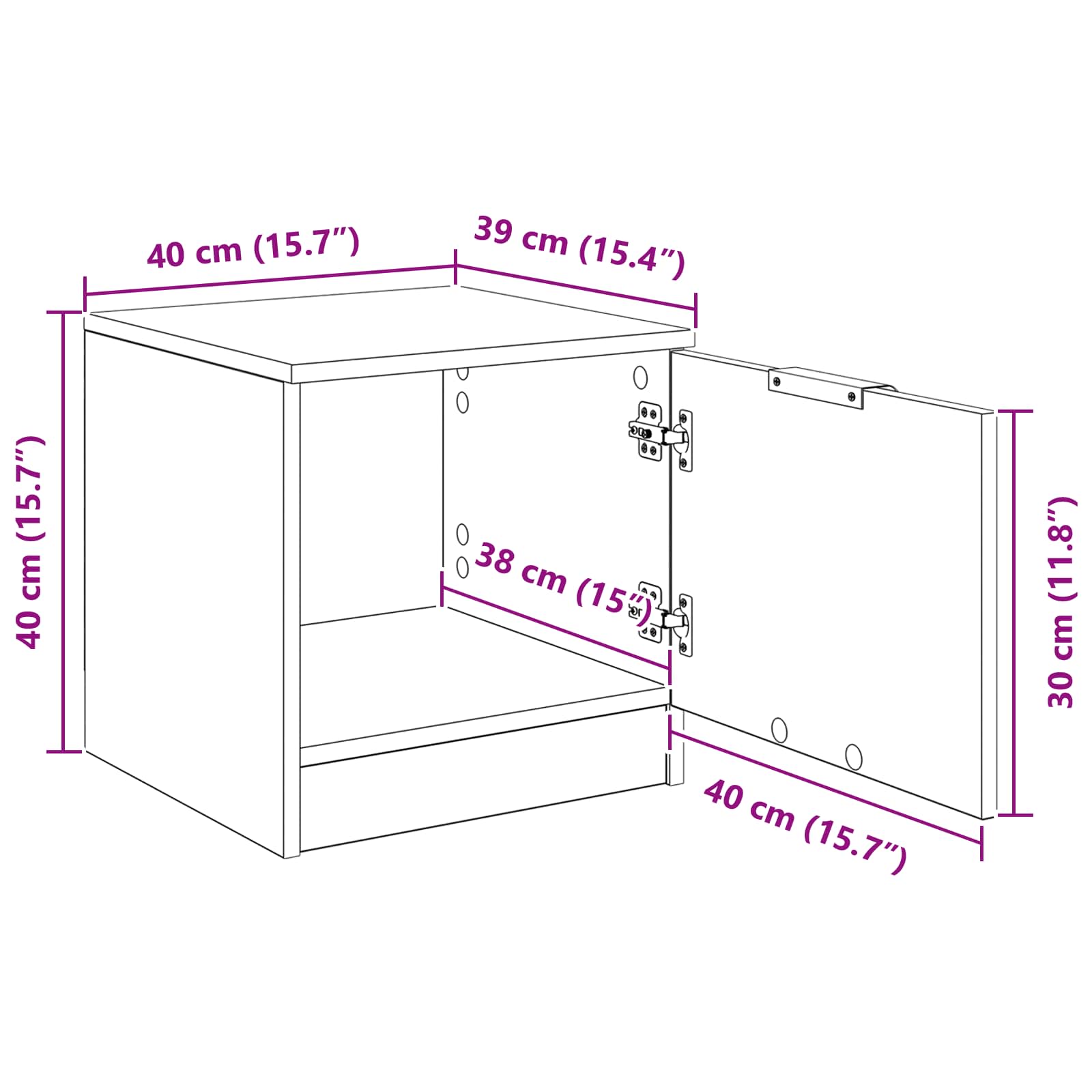 Zásuvka pod postel se zásuvkou 2 pcs Staré dřevo 40 x 39 x 40cm - obrázek 14