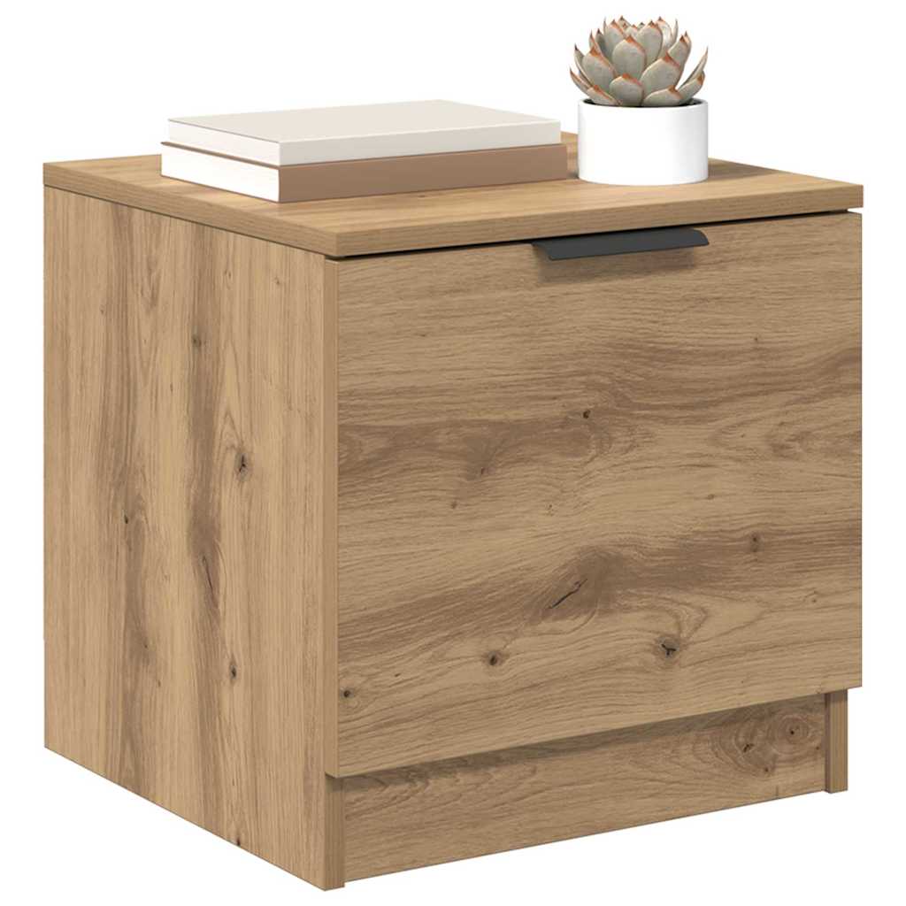 vidaXL Bedkast 2 pcs artisanaal eikenkleurig 40 x 39 x 40 cm