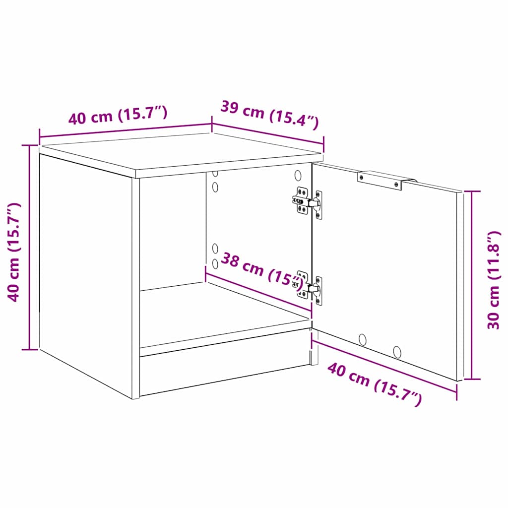 Zásuvka pod postel se zásuvkou 2 pcs Černý dub 40 x 39 x 40cm - obrázek 14